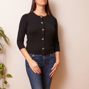 Cable & Gauge Cardigan Sweater with Bow Buttons